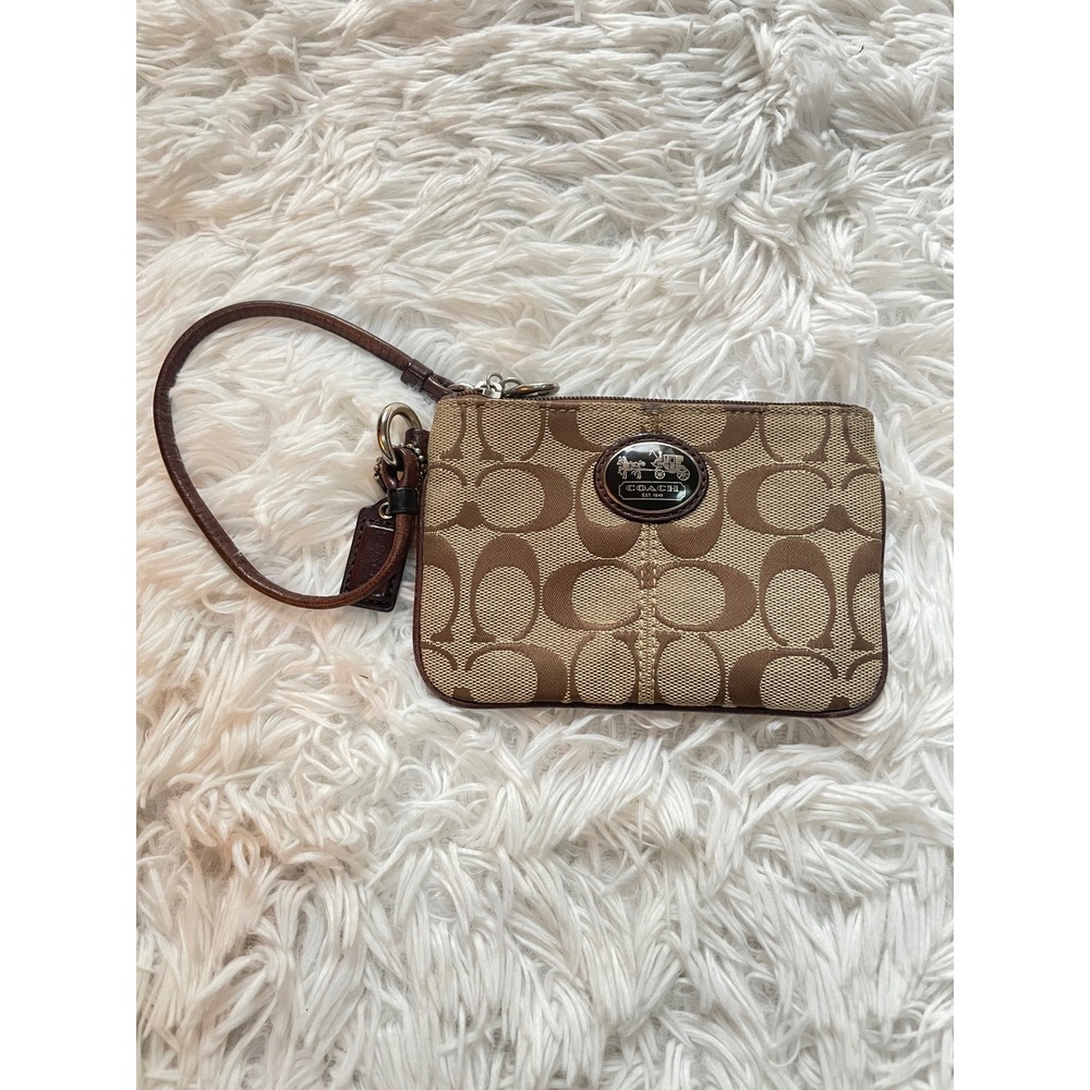 Coach Signature C Canvas Wristlet